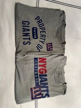 New York Giants Gray Graphic Tee Bundle - Blue & Red Logos
